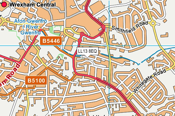 LL13 8EQ map - OS VectorMap District (Ordnance Survey) LL13 8EQ map - OS VectorMap District (Ordnance Survey)