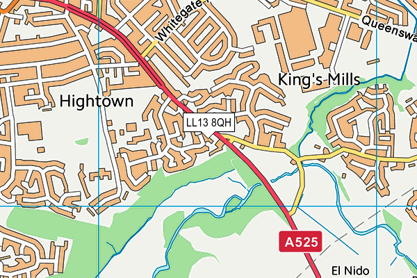 LL13 8QH map - OS VectorMap District (Ordnance Survey) LL13 8QH map - OS VectorMap District (Ordnance Survey)
