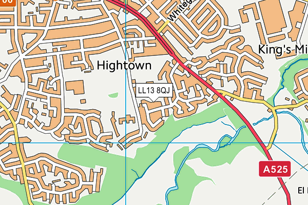 LL13 8QJ map - OS VectorMap District (Ordnance Survey)