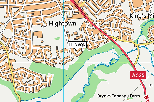 LL13 8QN map - OS VectorMap District (Ordnance Survey) LL13 8QN map - OS VectorMap District (Ordnance Survey)