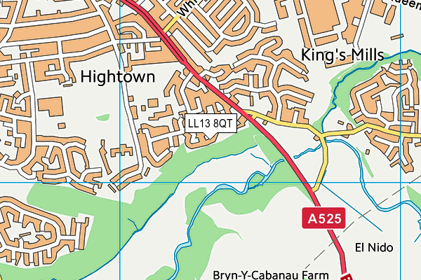 LL13 8QT map - OS VectorMap District (Ordnance Survey) LL13 8QT map - OS VectorMap District (Ordnance Survey)