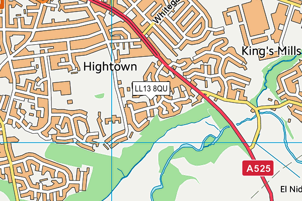 LL13 8QU map - OS VectorMap District (Ordnance Survey) LL13 8QU map - OS VectorMap District (Ordnance Survey)