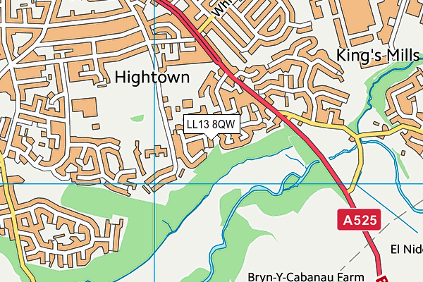 LL13 8QW map - OS VectorMap District (Ordnance Survey) LL13 8QW map - OS VectorMap District (Ordnance Survey)
