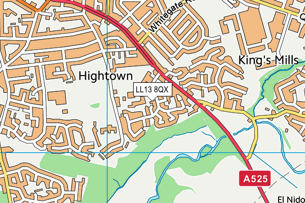 LL13 8QX map - OS VectorMap District (Ordnance Survey) LL13 8QX map - OS VectorMap District (Ordnance Survey)