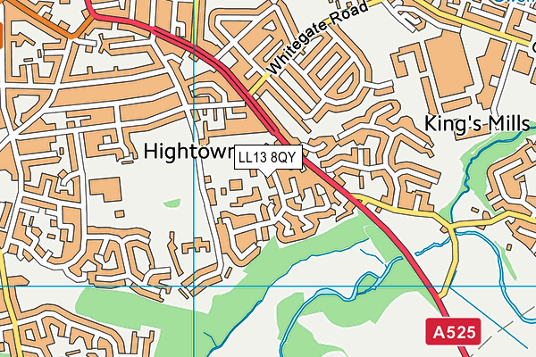 LL13 8QY map - OS VectorMap District (Ordnance Survey) LL13 8QY map - OS VectorMap District (Ordnance Survey)