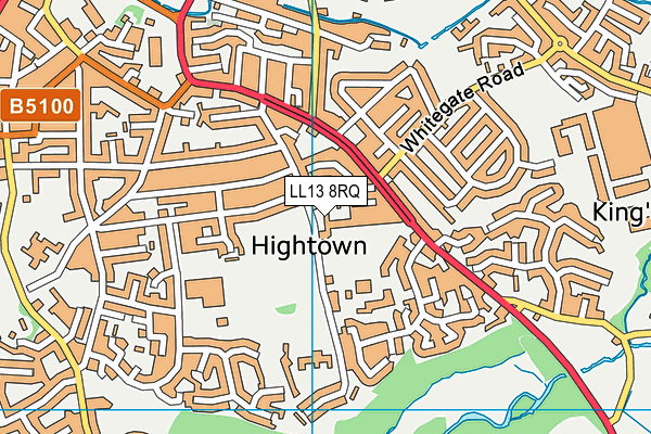 LL13 8RQ map - OS VectorMap District (Ordnance Survey) LL13 8RQ map - OS VectorMap District (Ordnance Survey)