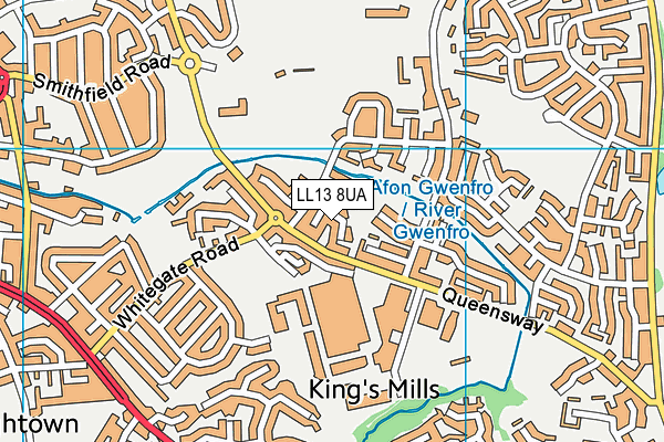 LL13 8UA map - OS VectorMap District (Ordnance Survey) LL13 8UA map - OS VectorMap District (Ordnance Survey)