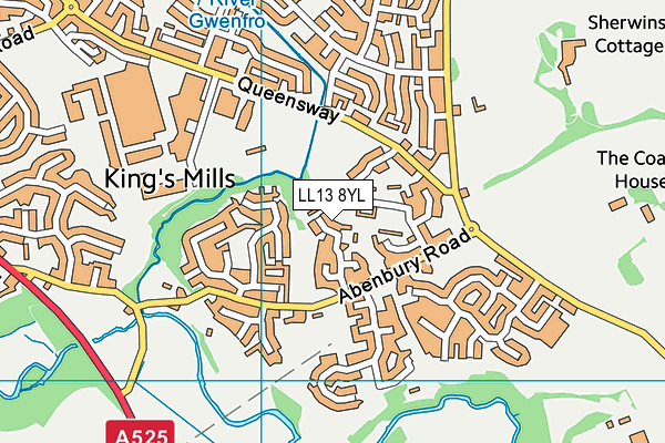 LL13 8YL map - OS VectorMap District (Ordnance Survey) LL13 8YL map - OS VectorMap District (Ordnance Survey)