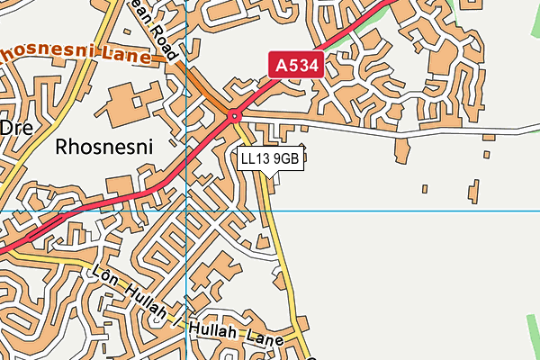 LL13 9GB map - OS VectorMap District (Ordnance Survey) LL13 9GB map - OS VectorMap District (Ordnance Survey)