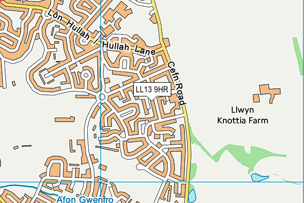 LL13 9HR map - OS VectorMap District (Ordnance Survey) LL13 9HR map - OS VectorMap District (Ordnance Survey)