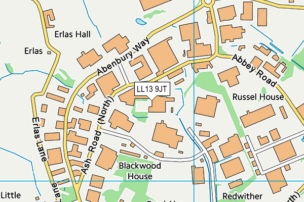 LL13 9JT map - OS VectorMap District (Ordnance Survey) LL13 9JT map - OS VectorMap District (Ordnance Survey)
