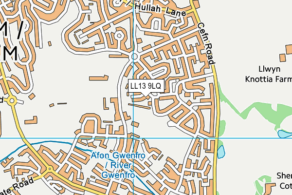 LL13 9LQ map - OS VectorMap District (Ordnance Survey) LL13 9LQ map - OS VectorMap District (Ordnance Survey)