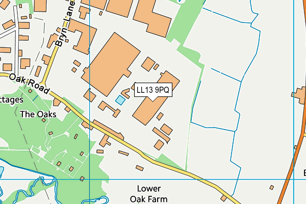 LL13 9PQ map - OS VectorMap District (Ordnance Survey) LL13 9PQ map - OS VectorMap District (Ordnance Survey)