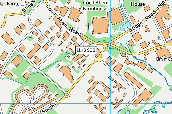 LL13 9QS map - OS VectorMap District (Ordnance Survey) LL13 9QS map - OS VectorMap District (Ordnance Survey)