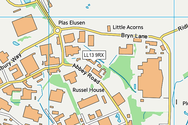 LL13 9RX map - OS VectorMap District (Ordnance Survey) LL13 9RX map - OS VectorMap District (Ordnance Survey)
