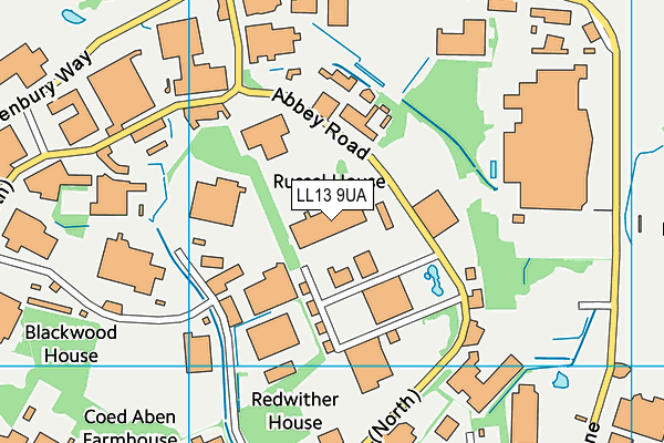 LL13 9UA map - OS VectorMap District (Ordnance Survey) LL13 9UA map - OS VectorMap District (Ordnance Survey)