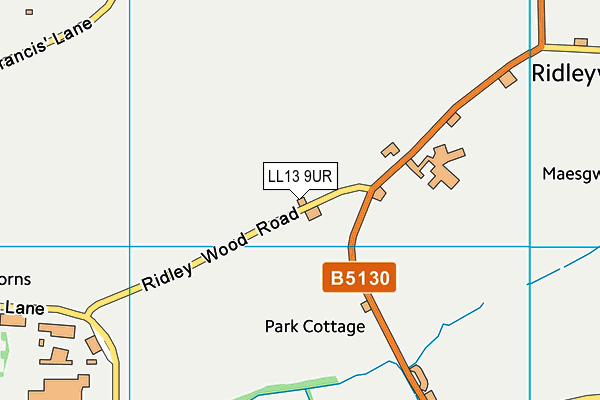 LL13 9UR map - OS VectorMap District (Ordnance Survey) LL13 9UR map - OS VectorMap District (Ordnance Survey)