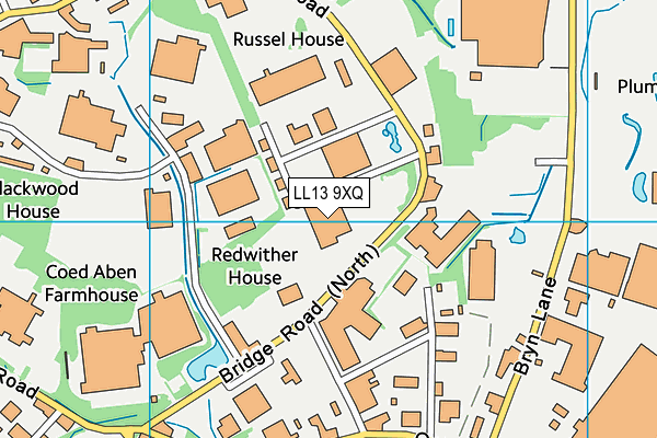 LL13 9XQ map - OS VectorMap District (Ordnance Survey) LL13 9XQ map - OS VectorMap District (Ordnance Survey)