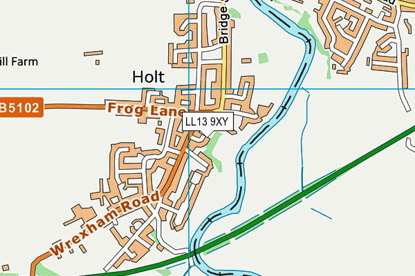 LL13 9XY map - OS VectorMap District (Ordnance Survey) LL13 9XY map - OS VectorMap District (Ordnance Survey)