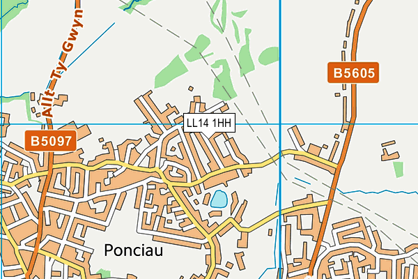 LL14 1HH map - OS VectorMap District (Ordnance Survey) LL14 1HH map - OS VectorMap District (Ordnance Survey)