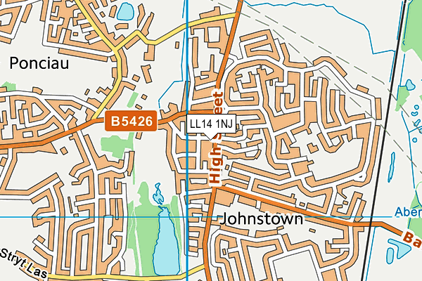LL14 1NJ map - OS VectorMap District (Ordnance Survey) LL14 1NJ map - OS VectorMap District (Ordnance Survey)