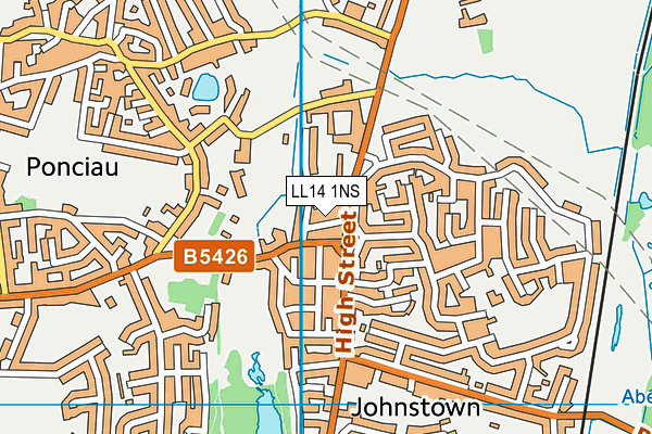 LL14 1NS map - OS VectorMap District (Ordnance Survey) LL14 1NS map - OS VectorMap District (Ordnance Survey)