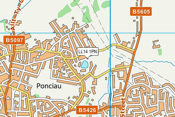 LL14 1PN map - OS VectorMap District (Ordnance Survey) LL14 1PN map - OS VectorMap District (Ordnance Survey)