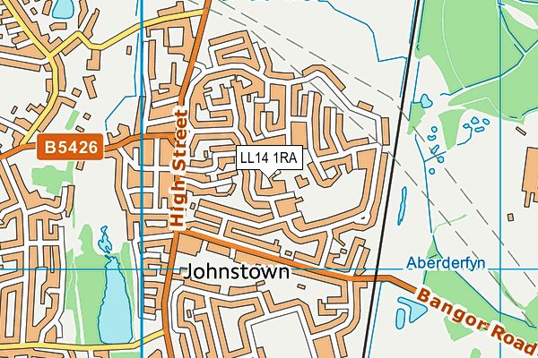 LL14 1RA map - OS VectorMap District (Ordnance Survey) LL14 1RA map - OS VectorMap District (Ordnance Survey)