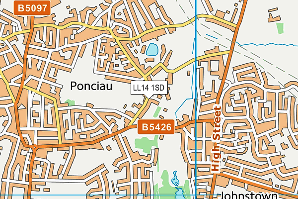 LL14 1SD map - OS VectorMap District (Ordnance Survey) LL14 1SD map - OS VectorMap District (Ordnance Survey)