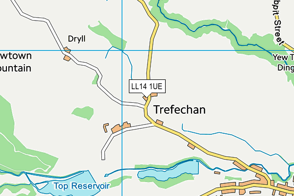 LL14 1UE map - OS VectorMap District (Ordnance Survey) LL14 1UE map - OS VectorMap District (Ordnance Survey)