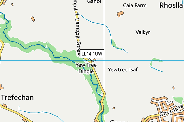 LL14 1UW map - OS VectorMap District (Ordnance Survey) LL14 1UW map - OS VectorMap District (Ordnance Survey)