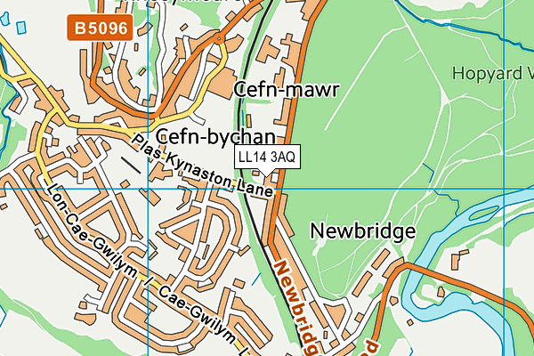 LL14 3AQ map - OS VectorMap District (Ordnance Survey) LL14 3AQ map - OS VectorMap District (Ordnance Survey)