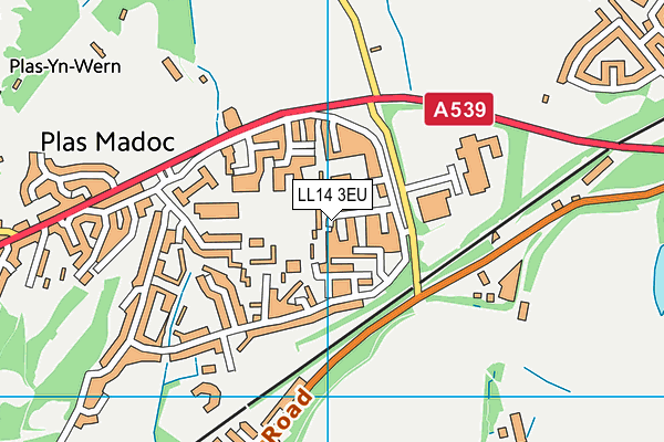 LL14 3EU map - OS VectorMap District (Ordnance Survey) LL14 3EU map - OS VectorMap District (Ordnance Survey)
