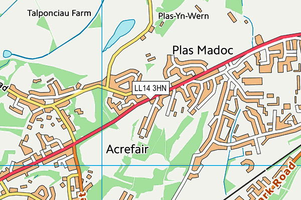 LL14 3HN map - OS VectorMap District (Ordnance Survey) LL14 3HN map - OS VectorMap District (Ordnance Survey)