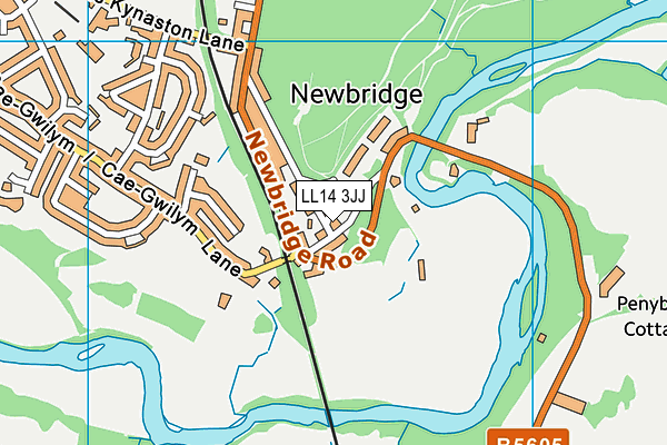 LL14 3JJ map - OS VectorMap District (Ordnance Survey) LL14 3JJ map - OS VectorMap District (Ordnance Survey)