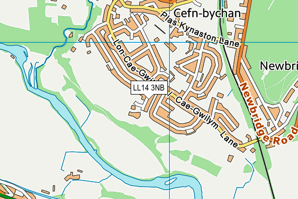 LL14 3NB map - OS VectorMap District (Ordnance Survey) LL14 3NB map - OS VectorMap District (Ordnance Survey)