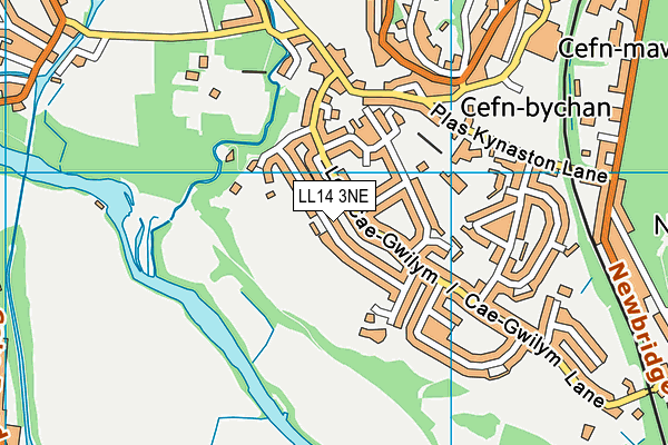 LL14 3NE map - OS VectorMap District (Ordnance Survey) LL14 3NE map - OS VectorMap District (Ordnance Survey)