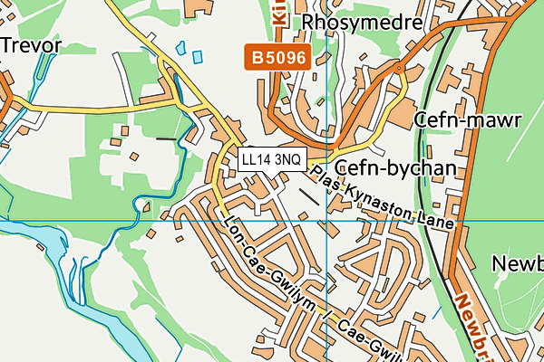 LL14 3NQ map - OS VectorMap District (Ordnance Survey) LL14 3NQ map - OS VectorMap District (Ordnance Survey)
