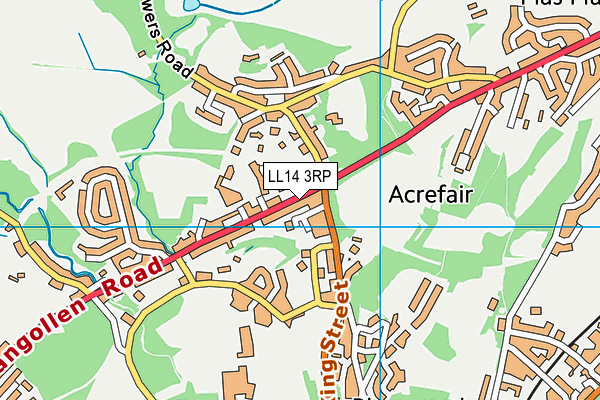 LL14 3RP map - OS VectorMap District (Ordnance Survey) LL14 3RP map - OS VectorMap District (Ordnance Survey)