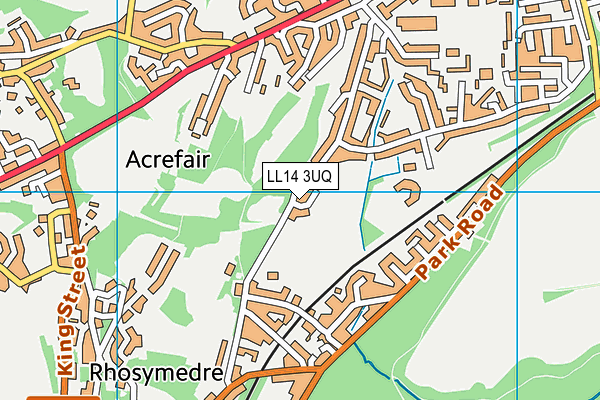 LL14 3UQ map - OS VectorMap District (Ordnance Survey) LL14 3UQ map - OS VectorMap District (Ordnance Survey)