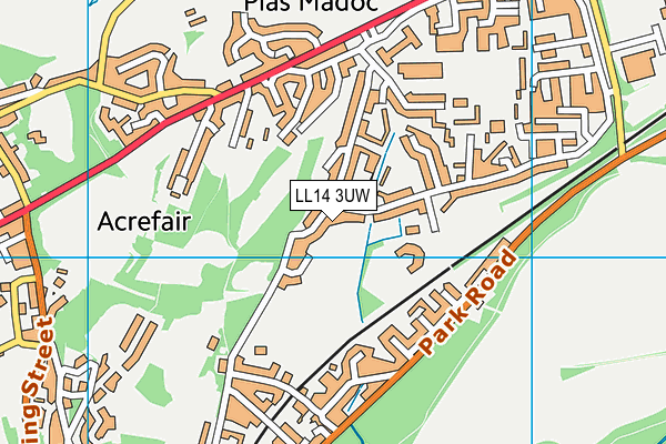 LL14 3UW map - OS VectorMap District (Ordnance Survey) LL14 3UW map - OS VectorMap District (Ordnance Survey)