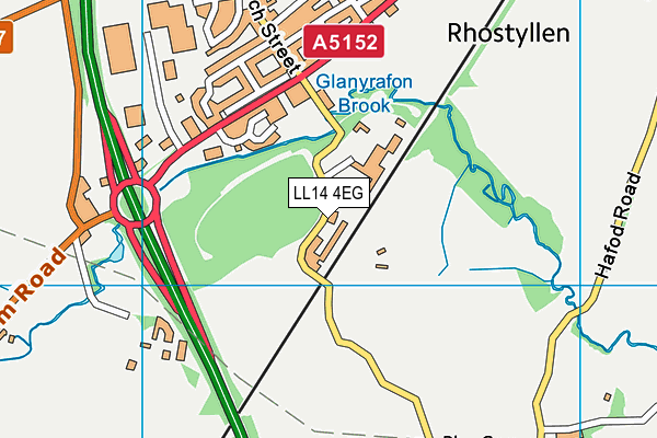 LL14 4EG map - OS VectorMap District (Ordnance Survey) LL14 4EG map - OS VectorMap District (Ordnance Survey)