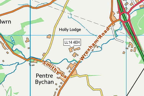 LL14 4EH map - OS VectorMap District (Ordnance Survey) LL14 4EH map - OS VectorMap District (Ordnance Survey)