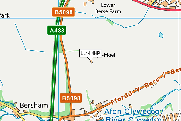 LL14 4HP map - OS VectorMap District (Ordnance Survey) LL14 4HP map - OS VectorMap District (Ordnance Survey)