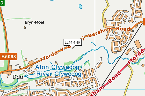 LL14 4HR map - OS VectorMap District (Ordnance Survey) LL14 4HR map - OS VectorMap District (Ordnance Survey)