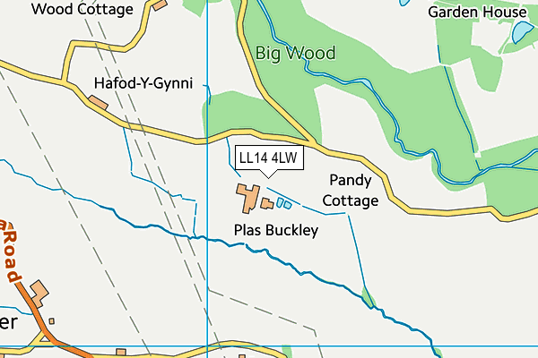 LL14 4LW map - OS VectorMap District (Ordnance Survey) LL14 4LW map - OS VectorMap District (Ordnance Survey)
