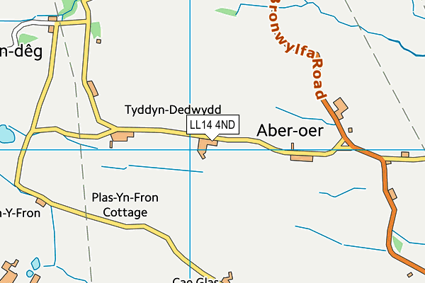LL14 4ND map - OS VectorMap District (Ordnance Survey)