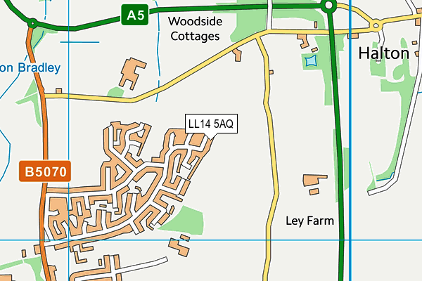 LL14 5AQ map - OS VectorMap District (Ordnance Survey) LL14 5AQ map - OS VectorMap District (Ordnance Survey)