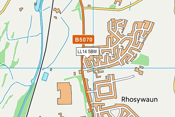 LL14 5BW map - OS VectorMap District (Ordnance Survey) LL14 5BW map - OS VectorMap District (Ordnance Survey)