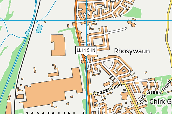 LL14 5HN map - OS VectorMap District (Ordnance Survey) LL14 5HN map - OS VectorMap District (Ordnance Survey)